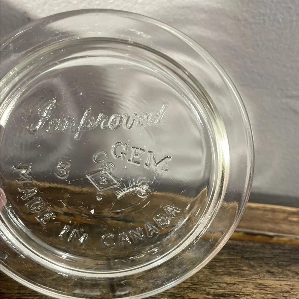 Pure glass vintage GEM jar lids - 12.  BPA FREE AND SUSTAINABLE!  Repeat usage! - Picture 4 of 11